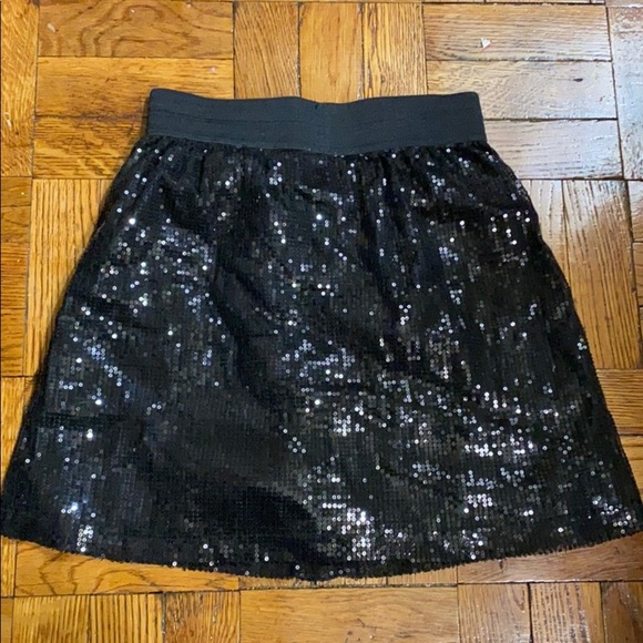 NWT Pink Rose black sequins zipper skirt - Picture 5 of 5
